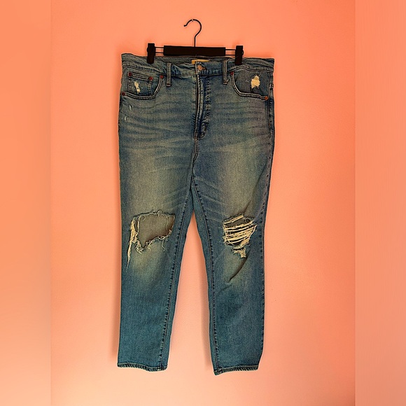 Madewell High Waist The Perfect Vintage Jean in Denman Wash Straight Leg Size 32 - Picture 4 of 12